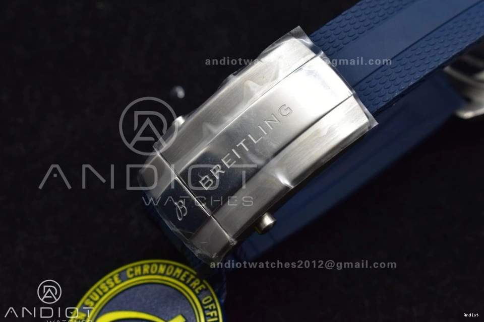 1:1 White Dial A2824 BLSF SS Automatic Strap SuperOcean Edition on 42 Blue Rubber Best 0423